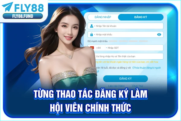 Từng thao tác đăng ký làm hội viên chính thức